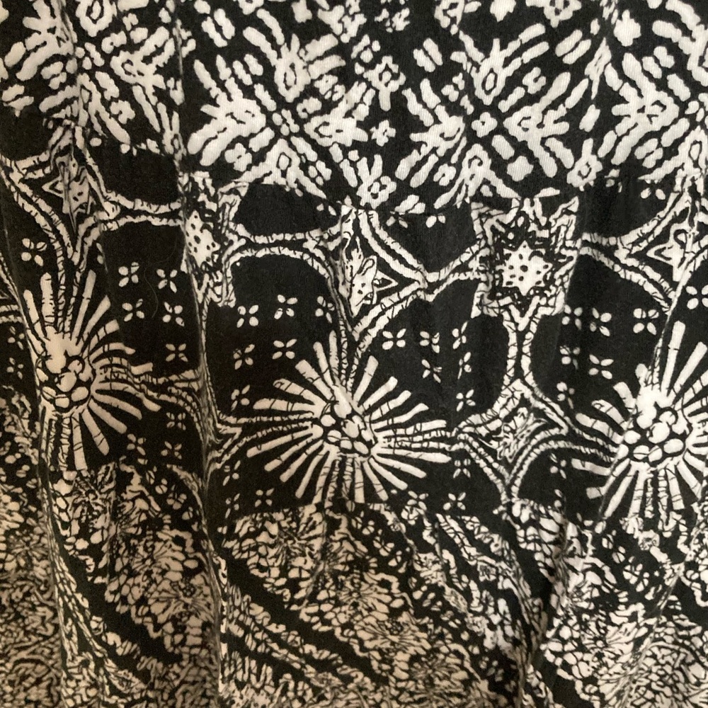 EUC Carole Little Black & White Cotton Maxi Skirt Size XL - Picture 6 of 8